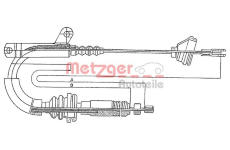 Tažné lanko, parkovací brzda METZGER 10.817