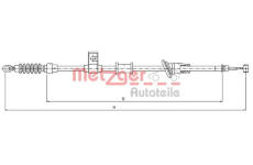 Tažné lanko, parkovací brzda METZGER 10.8223