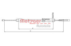 Tazne lanko, parkovaci brzda METZGER 10.9326