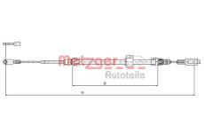 Tažné lanko, parkovací brzda METZGER 10.9884