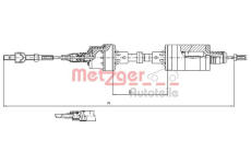 Tažné lanko, ovládání spojky METZGER 11.2553