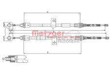 Tazne lanko, parkovaci brzda METZGER 11.5445