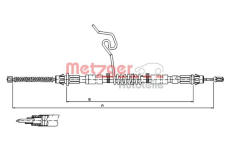 Tažné lanko, parkovací brzda METZGER 11.5576