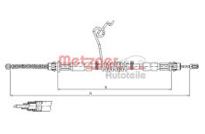 Tažné lanko, parkovací brzda METZGER 11.5668