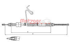 Tazne lanko, parkovaci brzda METZGER 11.5669