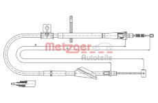 Tažné lanko, parkovací brzda METZGER 11.5741