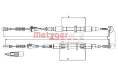 Tažné lanko, parkovací brzda METZGER 11.5854