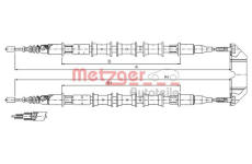 Tažné lanko, parkovací brzda METZGER 11.5933