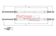 Tazne lanko, parkovaci brzda METZGER 11.6796
