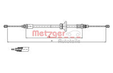 Tažné lanko, parkovací brzda METZGER 11.6801