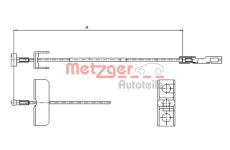 Tazne lanko, parkovaci brzda METZGER 11.6802