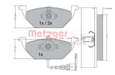 Sada brzdových destiček, kotoučová brzda METZGER 1170002