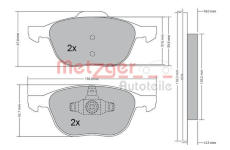 Sada brzdových destiček, kotoučová brzda METZGER 1170008