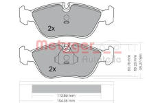 Sada brzdových destiček, kotoučová brzda METZGER 1170012