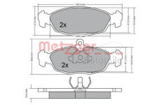 Sada brzdových destiček, kotoučová brzda METZGER 1170015