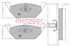 Sada brzdových destiček, kotoučová brzda METZGER 1170027