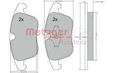 Sada brzdových destiček, kotoučová brzda METZGER 1170035