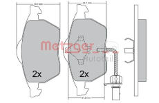 Sada brzdových destiček, kotoučová brzda METZGER 1170036
