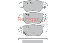 Sada brzdových destiček, kotoučová brzda METZGER 1170042