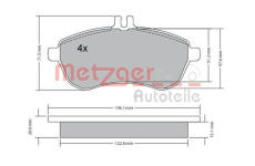 Sada brzdových destiček, kotoučová brzda METZGER 1170046