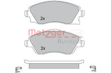 Sada brzdových destiček, kotoučová brzda METZGER AUTOTEILE 1170047