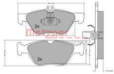 Sada brzdových destiček, kotoučová brzda METZGER 1170065