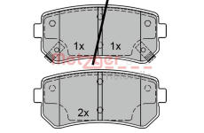 Sada brzdových destiček, kotoučová brzda METZGER 1170070