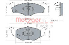 Sada brzdových destiček, kotoučová brzda METZGER 1170072