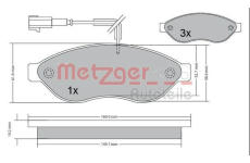 Sada brzdových destiček, kotoučová brzda METZGER 1170073