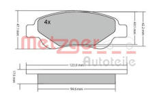 Sada brzdových destiček, kotoučová brzda METZGER 1170089