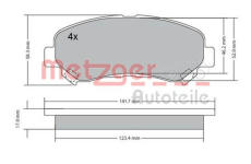 Sada brzdových destiček, kotoučová brzda METZGER 1170093