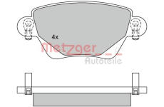 Sada brzdových destiček, kotoučová brzda METZGER 1170096