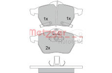 Sada brzdových destiček, kotoučová brzda METZGER 1170098