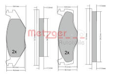 Sada brzdových destiček, kotoučová brzda METZGER 1170103