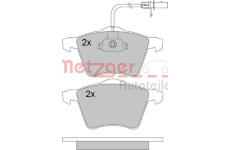 Sada brzdových destiček, kotoučová brzda METZGER 1170104
