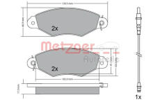 Sada brzdových destiček, kotoučová brzda METZGER 1170115