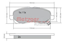 Sada brzdových destiček, kotoučová brzda METZGER 1170133