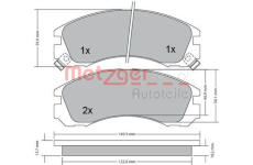 Sada brzdových destiček, kotoučová brzda METZGER 1170135