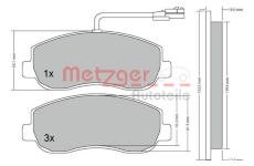 Sada brzdových destiček, kotoučová brzda METZGER 1170148