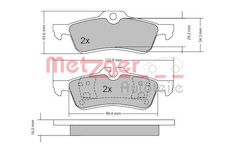 Sada brzdových destiček, kotoučová brzda METZGER 1170154