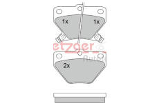 Sada brzdových destiček, kotoučová brzda METZGER 1170160