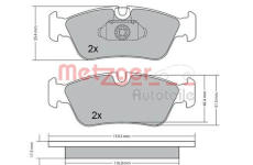 Sada brzdových destiček, kotoučová brzda METZGER 1170177