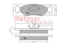 Sada brzdových destiček, kotoučová brzda METZGER AUTOTEILE 1170181