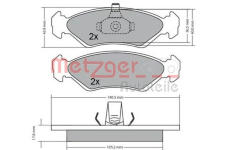 Sada brzdových destiček, kotoučová brzda METZGER 1170182