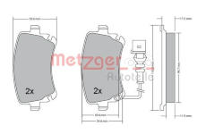 Sada brzdových destiček, kotoučová brzda METZGER 1170190