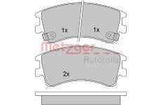 Sada brzdových destiček, kotoučová brzda METZGER 1170200