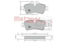 Sada brzdových destiček, kotoučová brzda METZGER 1170201