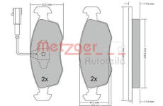 Sada brzdových destiček, kotoučová brzda METZGER 1170202