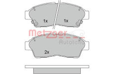 Sada brzdových destiček, kotoučová brzda METZGER 1170209