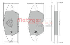 Sada brzdových destiček, kotoučová brzda METZGER 1170211